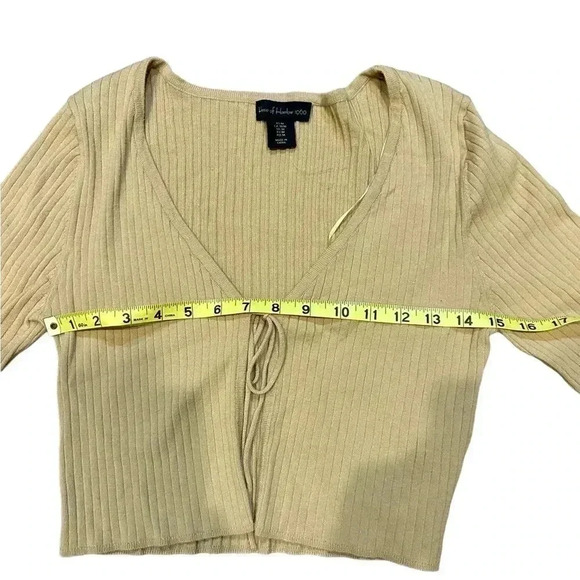 House of Harlow 1960 Tan Ribbed Bodycon Midi Dress + Matching cardigan sz med - Picture 8 of 11